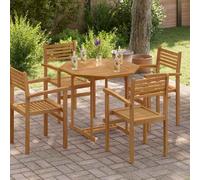vidaXL Tablero de mesa octogonal de madera maciza de teca 90x90x2,5 cm