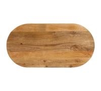 vidaXL Tablero de Mesa Ovalado Madera Maciza de Mango 100x50x3,8 cm, Superficie de Mesa, Tablero de Mesa de Madera, Tablero de Mesa de Centro