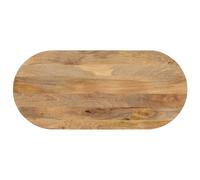 vidaXL Tablero de mesa ovalado madera maciza de mango 80x40x2,5 cm