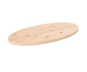 vidaXL Tablero de Mesa Ovalado Madera Maciza de Pino 60x30x2,5 cm