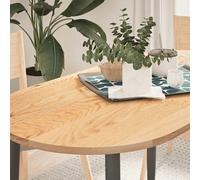 vidaXL Tablero de mesa ovalado madera maciza de roble 120x60x2 cm