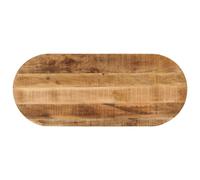 vidaXL Tablero de mesa ovalado madera maciza mango rugosa 100x40x2,5cm