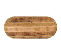vidaXL Tablero de Mesa Ovalado Madera Maciza Mango Rugosa 100x40x3,8cm, Superficie de Mesa, Tablero de Mesa de Madera, Tablero de Mesa de Centro