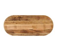 vidaXL Tablero de mesa ovalado madera maciza mango rugosa 120x60x2,5cm