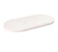 vidaXL Tablero Ovalado Madera Maciza Pino Blanco 80x40x2,5 cm, Repuesto para Mesa