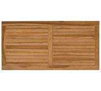 vidaXL: Tablero de mesa rectangular, madera de teca maciza, color natural