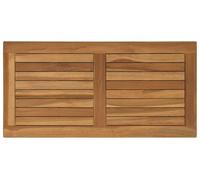 vidaXL: Tablero de mesa rectangular, madera de teca maciza, color natural