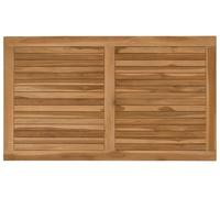 vidaXL: Tablero de mesa rectangular, madera de teca maciza, color natural