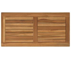 vidaXL: Tablero de mesa rectangular, madera de teca maciza, color natural
