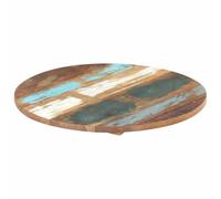 vidaXL Tablero de Mesa Redonda Superficie Restaurante Comedor Salón Sala de Estar Oficina Mueble Encimera 50 cm 25-27 mm Madera Maciza Reciclada