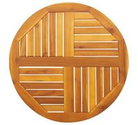vidaXL Tablero de mesa redondo – Madera maciza de acacia Ø70×2 cm – Repuesto