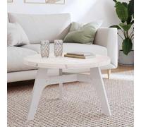 vidaXL Tablero de mesa redondo madera maciza de pino blanco Ø70x3 cm