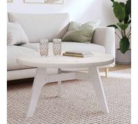 vidaXL Tablero de mesa redondo madera maciza de pino blanco Ø80x3 cm