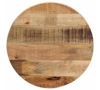vidaXL Tablero de Mesa Redondo Madera Maciza Mango Rugosa Ø 60x2,5 cm, Superficie de Mesa, Tablero de Mesa de Madera, Tablero de Mesa de Centro