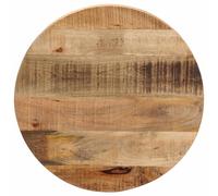 vidaXL Tablero de Mesa Redondo Madera Maciza Mango Rugosa Ø 60x2,5 cm, Superficie de Mesa, Tablero de Mesa de Madera, Tablero de Mesa de Centro