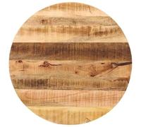 vidaXL Tablero de Mesa Redondo Madera Maciza Mango Rugosa Ø 80x2,5 cm, Superficie de Mesa, Tablero de Mesa de Madera, Tablero de Mesa de Centro
