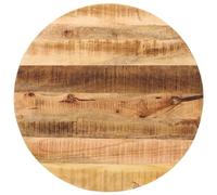 vidaXL Tablero de Mesa Redondo Madera Maciza Mango Rugosa Ø 90x2,5 cm, Superficie de Mesa, Tablero de Mesa de Madera, Tablero de Mesa de Centro