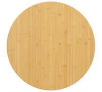 vidaXL Tablero de Mesa, Tablero Redondo, Repuesto de Superficie de Mesa, Tablero de Comedor para Restaurante Cafetería, Bambú Ø60x1,5 cm