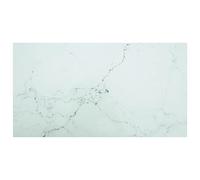vidaXL Tablero de Mesa Vidrio Templado Diseño Mármol Muebles Mobiliario Repuesto Superficie Comrdor Jardín Patio Terraza Blanco 120x65 cm