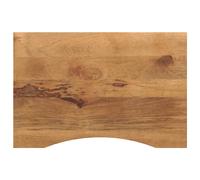 vidaXL Tablero escritorio con curva madera mango rugosa 100x50x2,5 cm