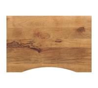 vidaXL Tablero de escritorio con curva madera de mango rugosa 100x50x2,5 cm