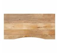 vidaXL Tablero de escritorio con curva madera de mango rugosa 110x50x2,5 cm
