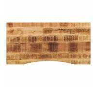 vidaXL Tablero de escritorio con curva, madera de mango rugosa 110x50x2,5 cm