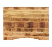 vidaXL Tablero escritorio con curva madera mango rugosa 110x80x2,5 cm