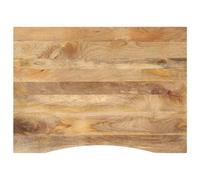 vidaXL Tablero de escritorio con curva Madera Mango Rugosa 110x80x2,5 cm