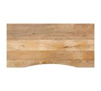 vidaXL Tablero escritorio con curva madera mango rugosa 120x50x2,5 cm