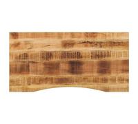 vidaXL Tablero de escritorio con curva madera mango rugosa 120x60x2,5 cm