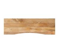 vidaXL Tablero de escritorio con curva – madera de mango rugosa 160x50x2,5 cm