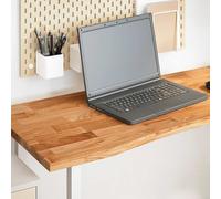 vidaXL Tablero escritorio rectangular madera maciza roble marrón claro
