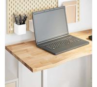vidaXL Tablero escritorio rectangular madera maciza roble sin tratar