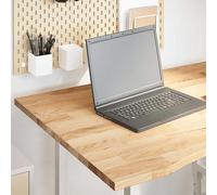 vidaXL Tablero escritorio rectangular madera maciza roble sin tratar
