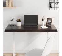 vidaXL Tablero mesa madera tratada borde vivo marrón 100x50x(2-6) cm