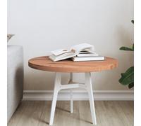 vidaXL Tablero Redondo, Superficie de Mesa Auxiliar, Tablero de Mesa de Centro, Tablero de Muebles de Repuesto, Madera Maciza de Haya Ø50X2,5 cm