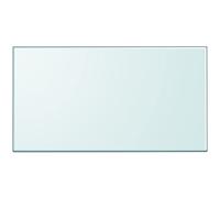 vidaXL Tablero Transparente de Cristal Templado Cuadrado Superficie de Mesa