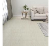 vidaXL Tableros de Suelo Blanco Crema 5,11 m² 55 uds. PVC