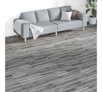 vidaXL Tableros de Suelo Gris a rayas 5,26 m² 18 uds. PVC