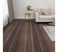 vidaXL Tableros de Suelo Marrón Oscuro 5,11 m² 55 uds. PVC