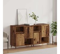 vidaXL Tableros Lateral 2 uds. Madera vieja