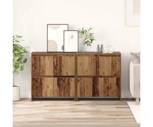 vidaXL Tableros Lateral 2 uds. Madera vieja 70 x 41 x 75 cm