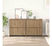 vidaXL Tableros Lateral 2 uds. Roble artisan 70 x 41 x 75 cm