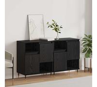 vidaXL Tableros Lateral 2 uds. Roble negro
