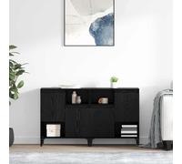vidaXL Tableros Lateral 2 uds. Roble Negro 60 x 35 x 70 cm
