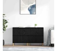 vidaXL Tableros Lateral 2 uds. Roble Negro 60 x 35 x 70 cm
