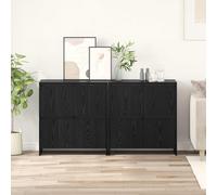 vidaXL Tableros Lateral 2 uds. Roble negro 70 x 41 x 75 cm