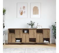 vidaXL Tableros Lateral 3 uds. Roble artisan