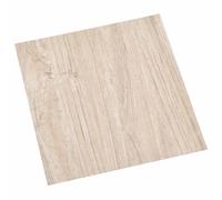 vidaXL Tablones de suelo autoadhesivos Marrón claro y 30,5 x 30,5 cm